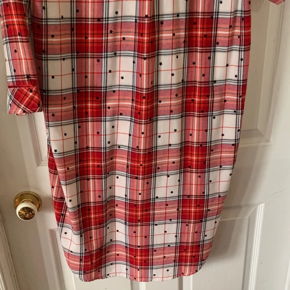 La Vie En Rose Red and White Plaid Nightgown - Picture 9 of 9